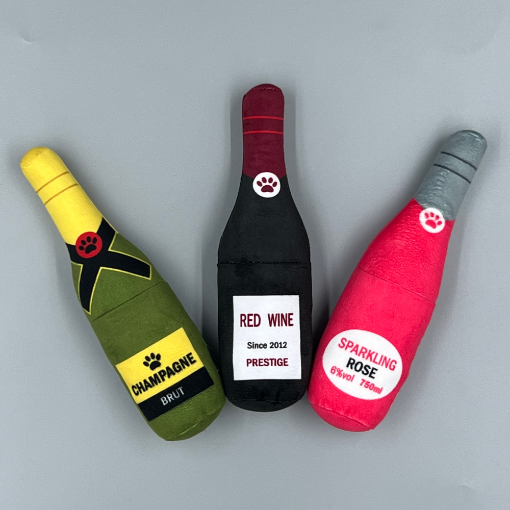 PawShop Wine Bottle Dog Toys