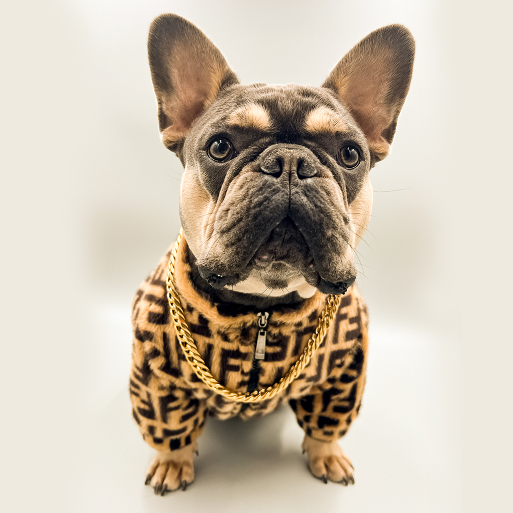 PawShop Frendi Brown And Black Fur Coat for dogs